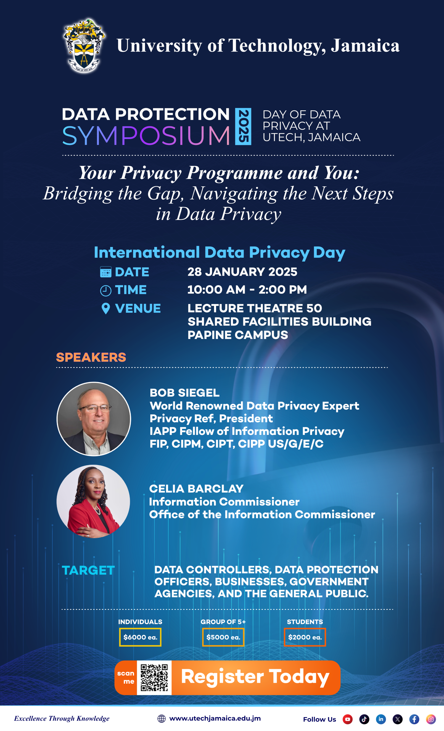 Renowned data privacy expert Bob Siegel to speak at UTech, Jamaica’s Data Protection Symposium