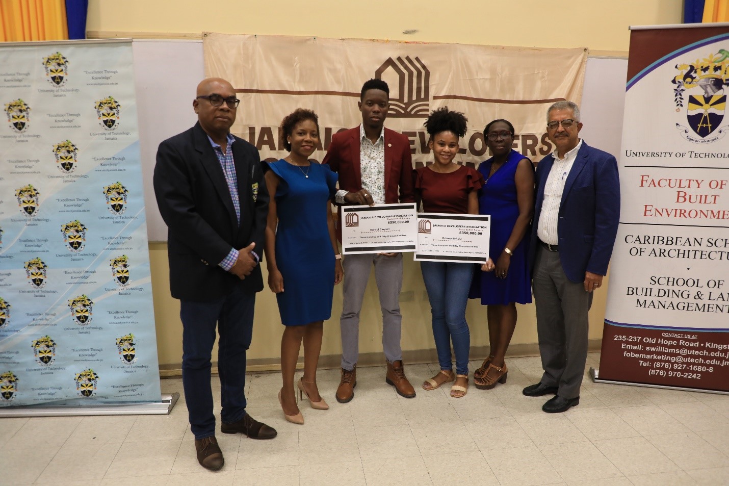UTech, Ja construction and architecture students receive scholarships from Jamaica Developers Association